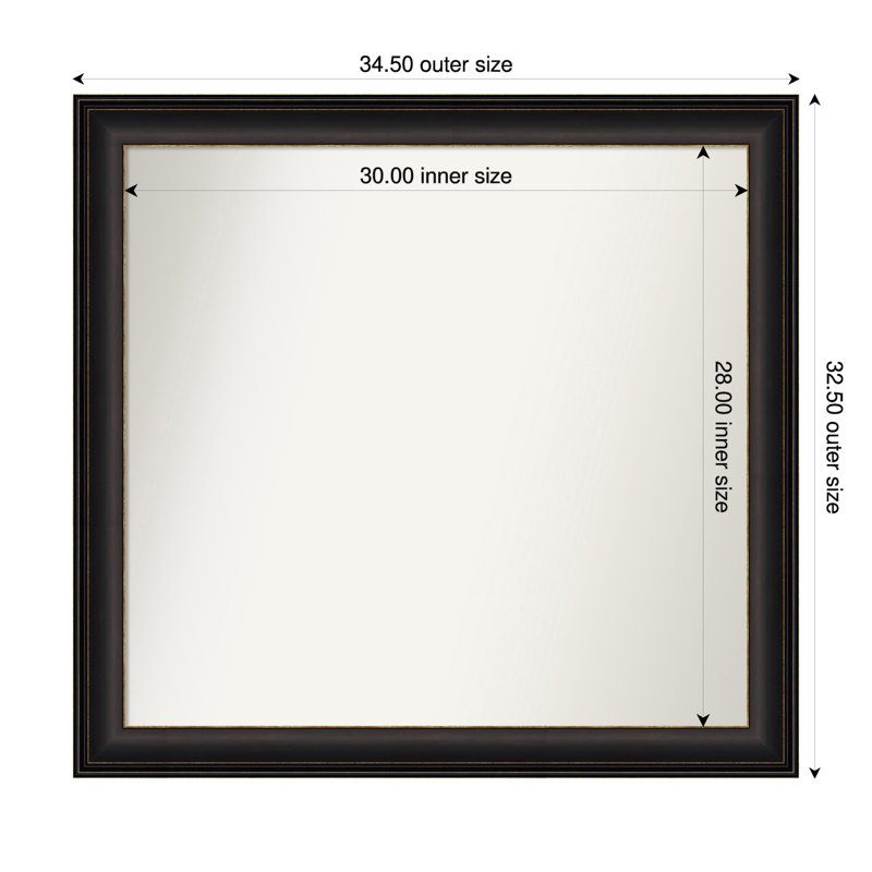 Miroir mural Tavalas, Rectangle, 32,5 po x 50,5 po