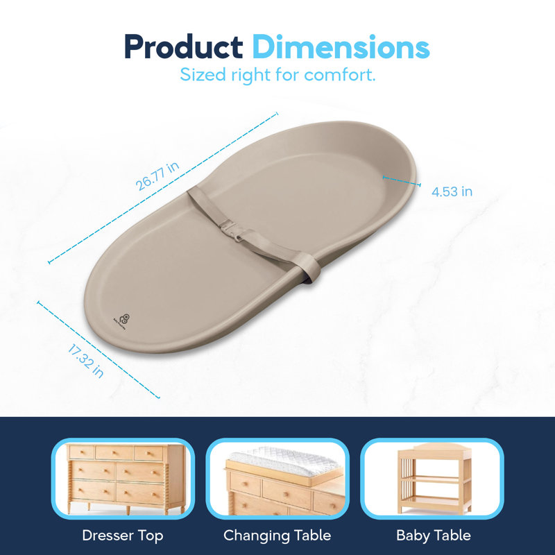 Matelas à langer B aby Proof Me Pod - Matelas à langer en mousse EVA imperméable et essuyable pour commode et table à langer