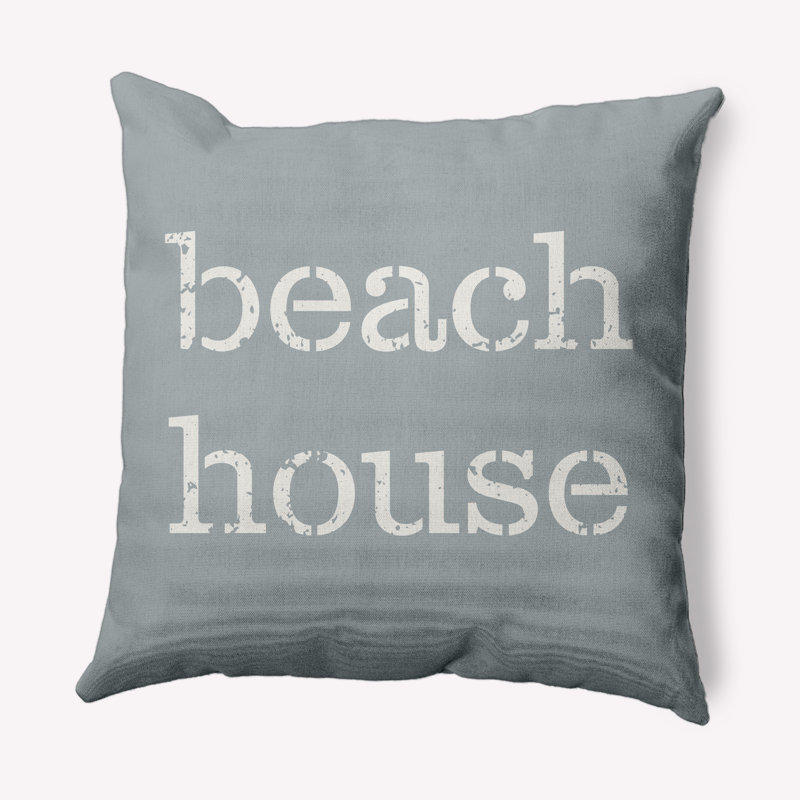 Housse et coussin d'extérieur Beach House, 20 po x 20 po, Joli gris