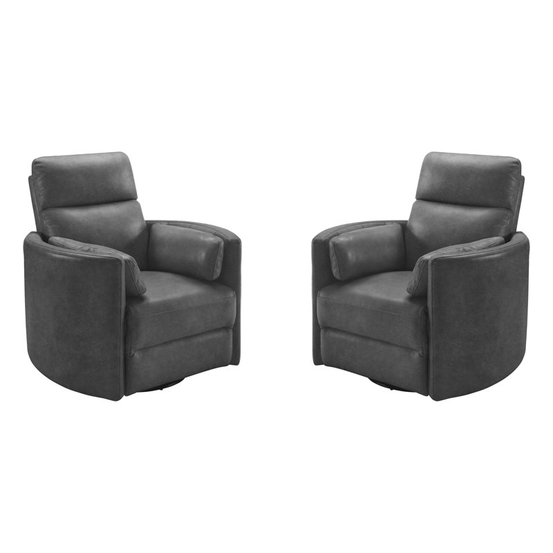 Fauteuil inclinable électrique pivotant, ensemble de 2, Ardoise rétro