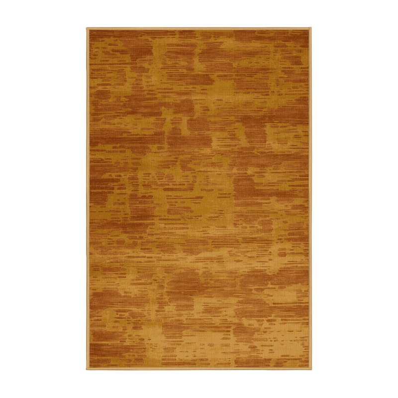 Machine Washable Abstract Brown Area Rug, Rectangle 2' x 3'