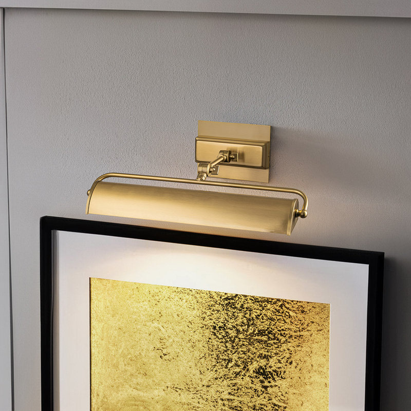 Winchfield Wall Mount Picture Light, Aged Brass