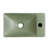 Felix 15 in. W x 8.5 in. D Modern Wall Mounted Rectangular Ceramic Space-Saving Mini Bathroom Sink, Right-Side Faucet Hole, Matte Olive-113434463