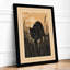 Cat in Tall Grass Japandi - Framed Print-376208930-376208941