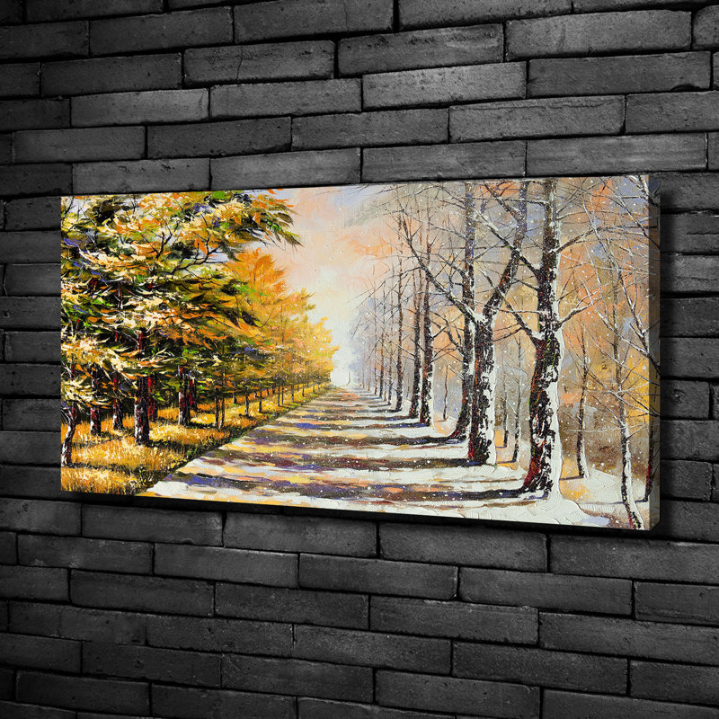 Autumn Versus Winter - Wrapped Canvas Print