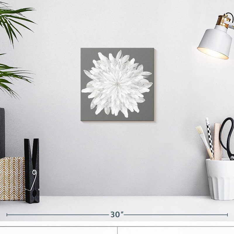 White Feathers Florette, 10" H x 10" W