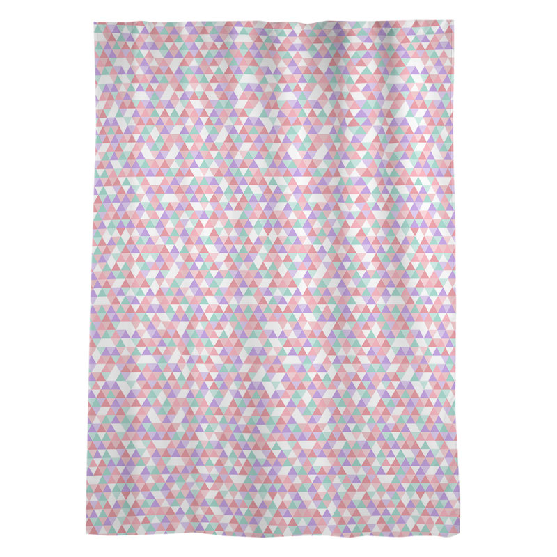 Panneau de rideau simple avec passe-tringle triangle window Avicia, Rose