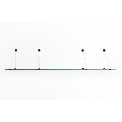 Metal and Glass Rectangle Bracket Shelf