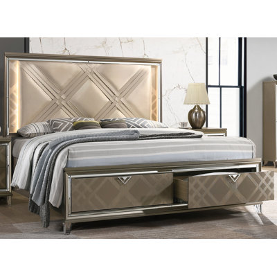 Lupa Upholstered Platform Storage Bed