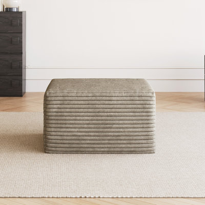 Canapé-repose-pieds, aucun assemblage requis (tissu velours côtelé moelleux)