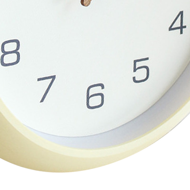 Horloge murale décorative à quartz silencieux de 30 cm (12 pouces), ronde, facile à lire, à piles, beige. Fonctionne sans tic-tac. Parfait pour la maison, le bureau ou l'école.