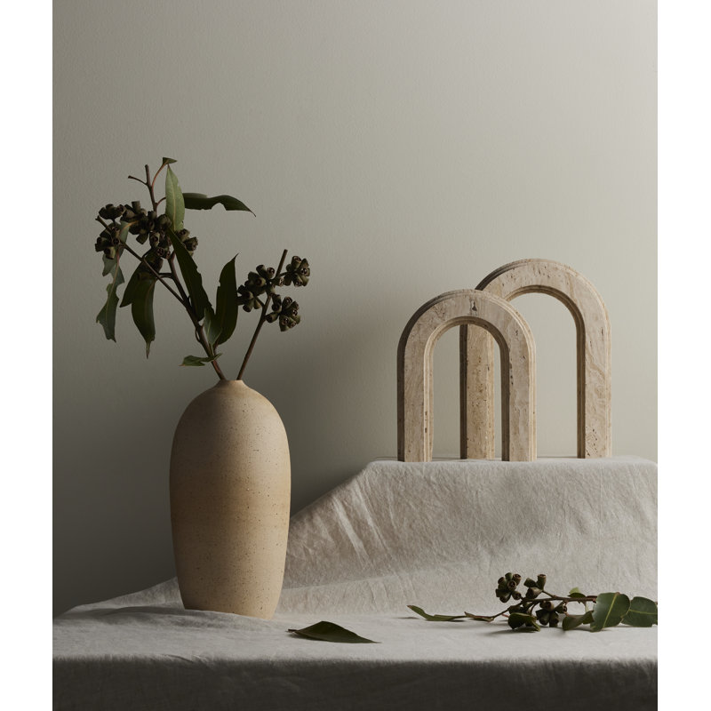 Rockwell 2 Piece Travertine Arches Set, White Travertine