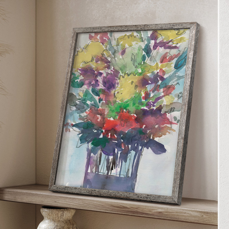 Pièces de jardin I, reproduction encadrée - bois massif, H 30 po x l 24 po