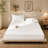 Moomee Fitted Sheet with Pillowcases 3-Piece Set 100% Washed Cotton Linen Like Textured-120928285-120928292