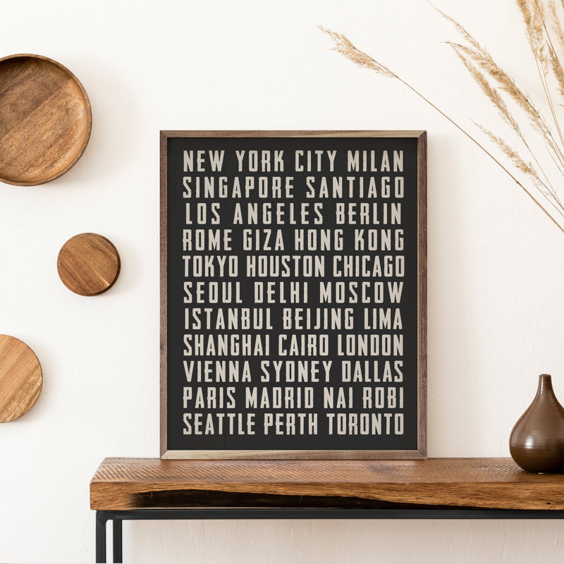 Cities Black, 10" H x 8" W
