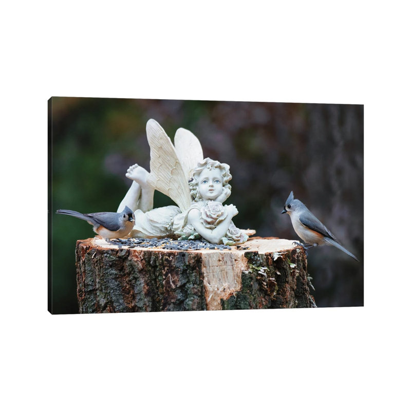 Titmouse Lunch by David Gardiner - Wrapped Canvas Print, 66.04cm H x  101.6cm W
