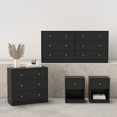 4-Piece Bedroom Set, Black