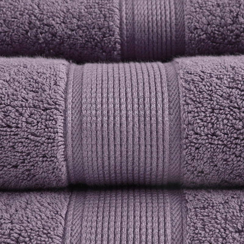 100% Cotton 8 Piece Antimicrobial Towel Set, Light Purple