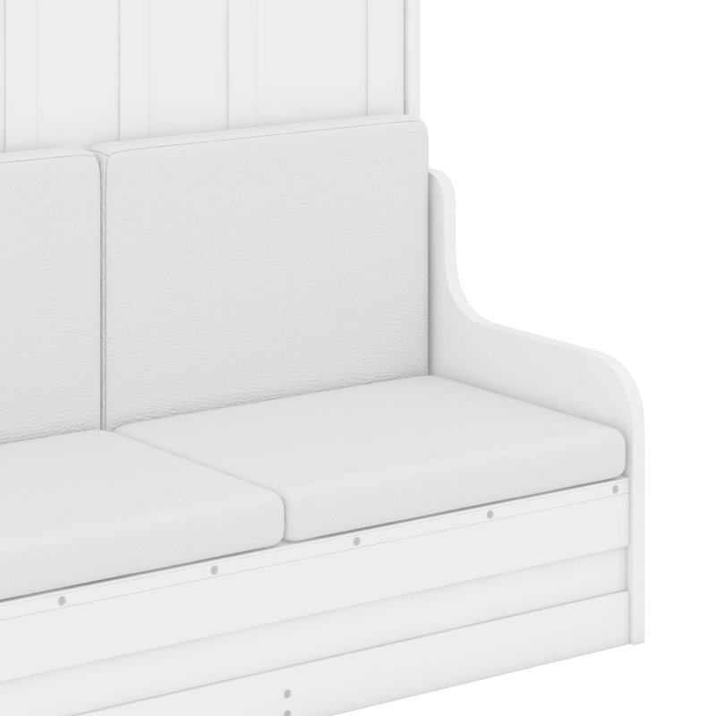 Grand lit escamotable avec coussin, Blanc