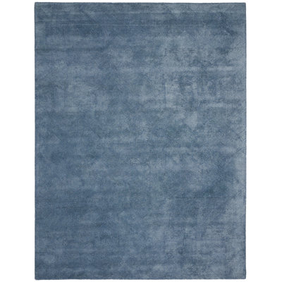 Chrisly Geometric Area Rug in Blue