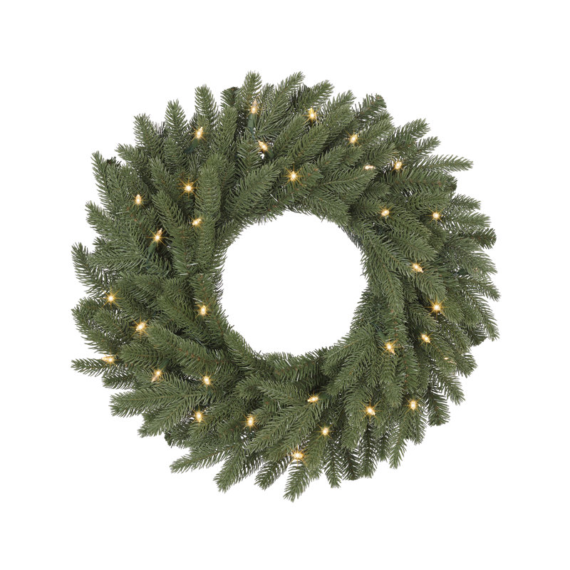 Couronne de sapin Kennedy | 24 pouces | Chauve-souris DEL