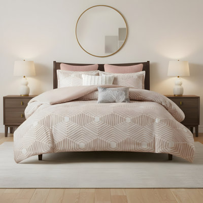 Ensemble d'édredon en coton jacquard 3 pièces