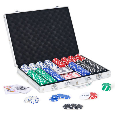 Poker Chips,500PCS Poker Chip Set with Aluminum Travel Case,11.5 Gram Poker Set for Texas Holdem Blackjack Gambling