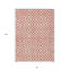 Tapis extérieur lavable à motif géométrique 3 pi x 5 pi saumon et ivoire