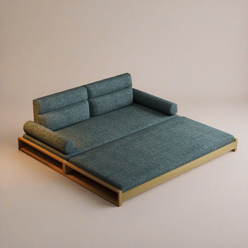 75.98" Stackable Design Sofa Bed Spacious & Multifunctional For Modern Living, Gray