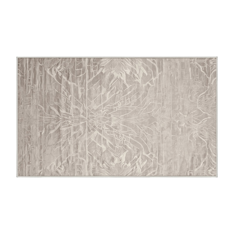 Machine Washable Beige Area Rug, Runner 2' x 5'
