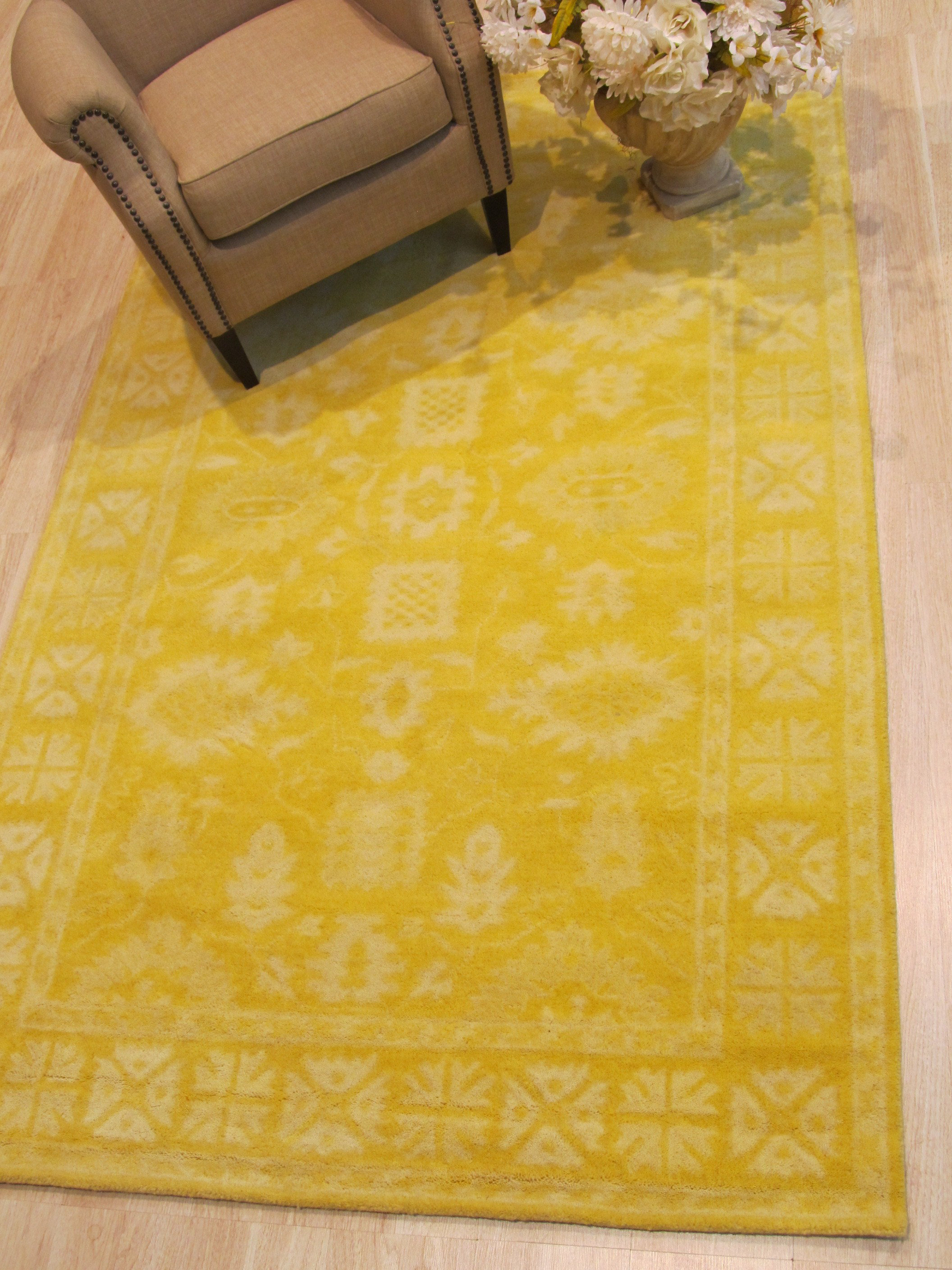 Bungalow Rose Stylish and Durable Hand Tufted Traditional Oriental Wool ...