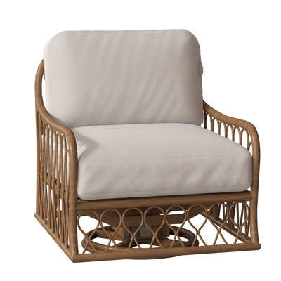 Chaise berçante pivotante avec coussins Cane