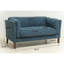 Causeuse moderne en tissu chenille de 58,27 pouces, canapé décoratif, avec coussin amovible, salon, bureau, salon, bleu