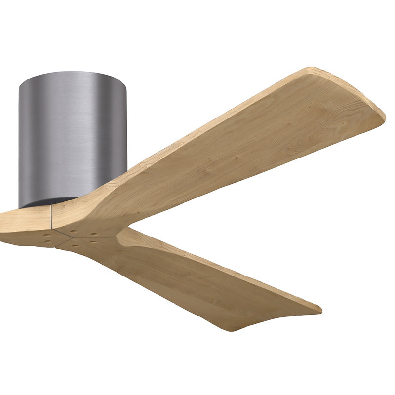 Irene Ceiling Fan, Brushed Pewter, Light Maple Tone, 60"