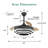 Brynnly 42" Retractable DC Motor Ceiling Fan with LED Lights, Remote 3-Color 6-Speed-947024745