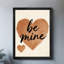 «BE MINE», impression encadrée noire, impression sur toile, thème de la Saint-Valentin-1451329032
