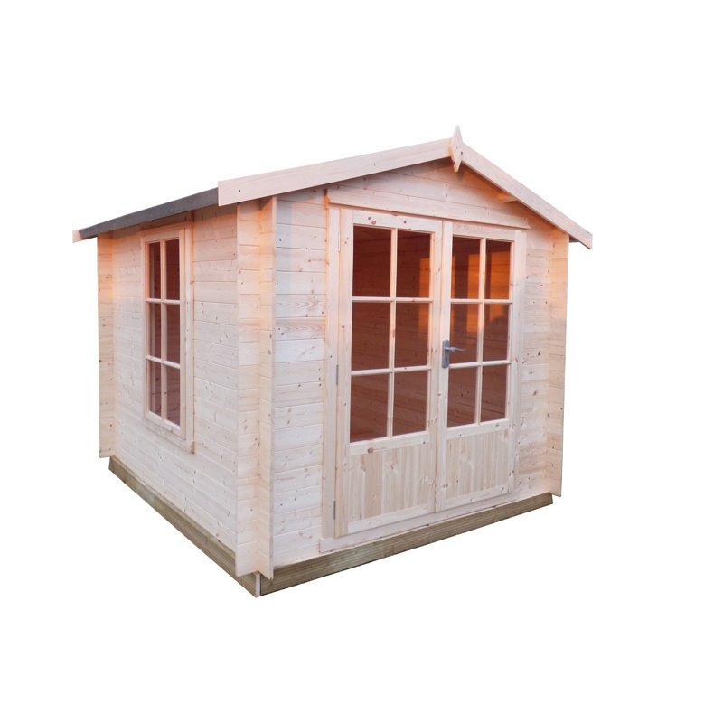Ramacca 7.5 x 7.5 Ft. Log Cabin Summer House, No