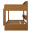 Lit superposé avec rangement et lit gigogne, structure de lit superposé en bois peu encombrante avec tablettes de chevet-156605856-156605858