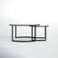Tables basses rondes imbriquées en verre et en acier 36 po Lauretta-1406572428