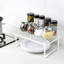 de rangement empilable en métal pour vaisselle et rangement pour armoires - blanc