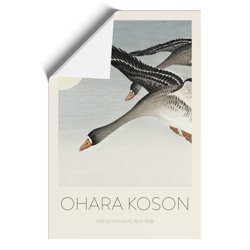Geese in Flight Print by Ohara Koson - Frameless Print, 30cm H x 21cm W x 0.1cm D