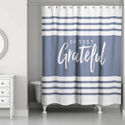 Emestine So Very Grateful Single Shower Curtain