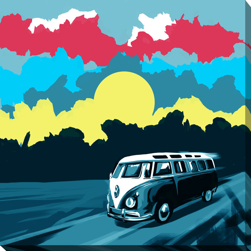 « rétro summer » par bekim mehovic, impression sur toile tendue, H 36 po x l 36 po x P 1,5 po