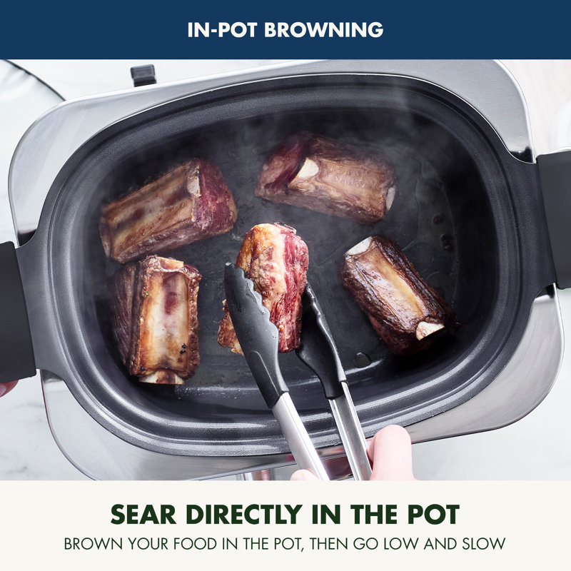 GreenPan Elite Ceramic Nonstick 6-Quart Slow Cooker, Oxford Blue