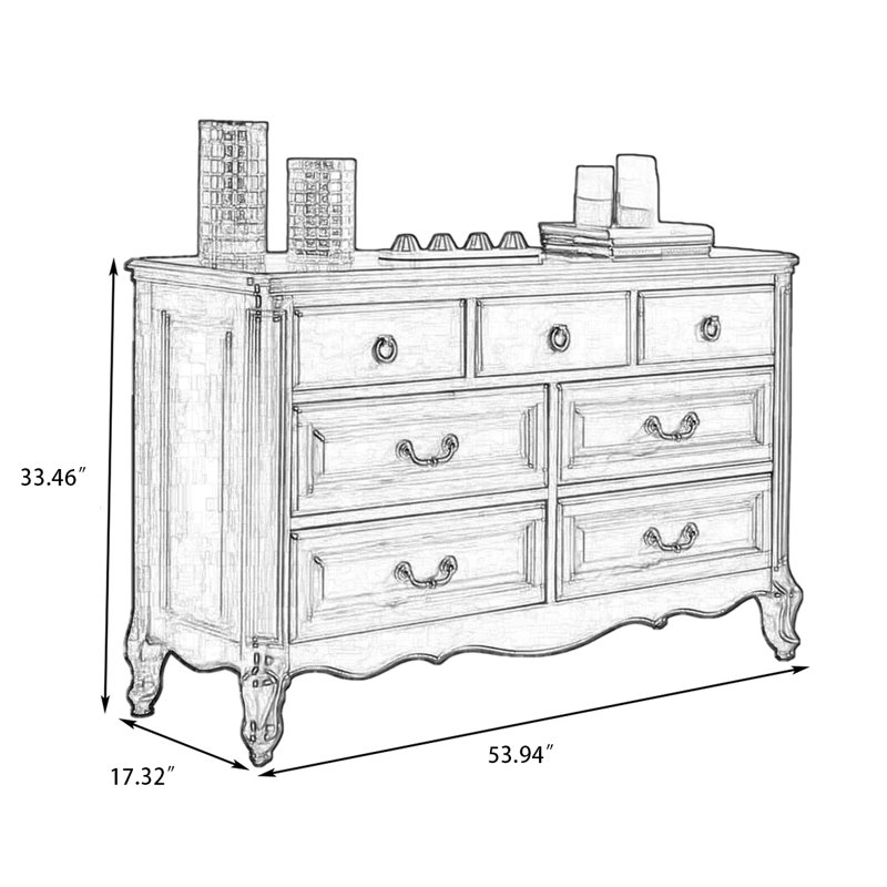 Buffet en noyer massif et bois manufacturé, Brun