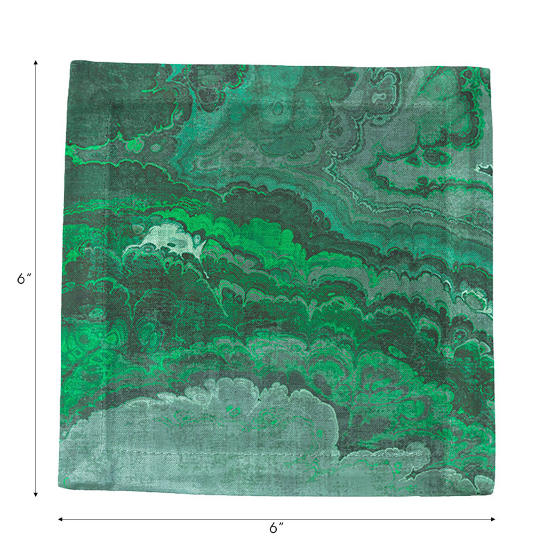 Square Napkins, Malachite