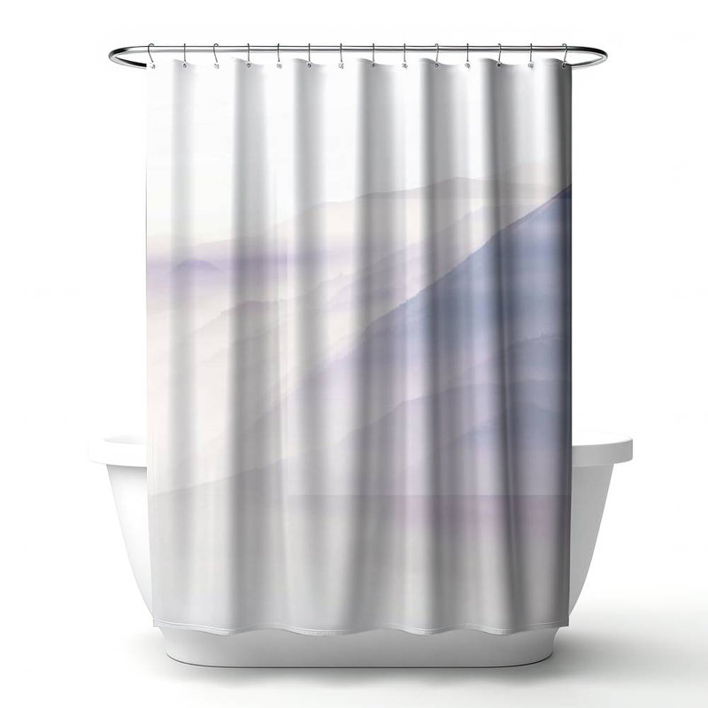 Abstract – Polyester Shower Curtain, Dye Sublimation Print, 71" W × 74" L