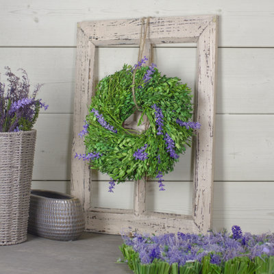 Faux Lavender Wood 11'' Wreath