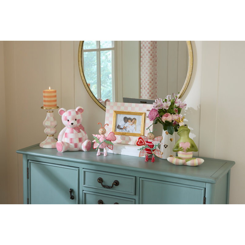 Rosy Check Medium Pillar Candlestick