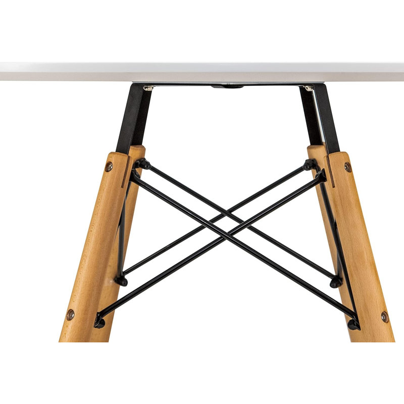 Table de salle à manger Philean, H 29 po x L 31,5 po x l 31,5 po, Blanc